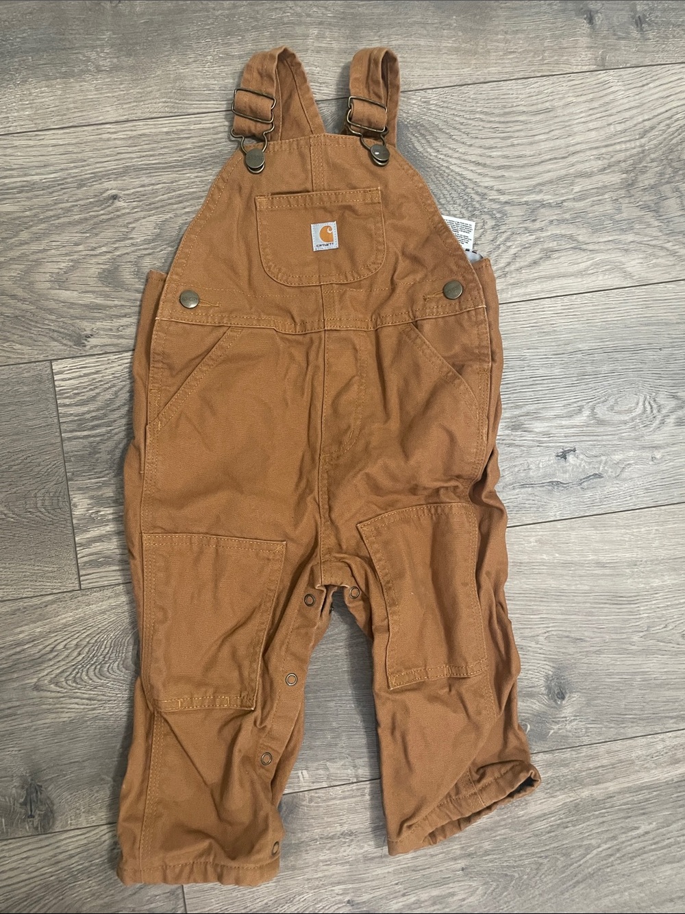 Carhartt Kids Rust/Tan Duck Canvas Overalls